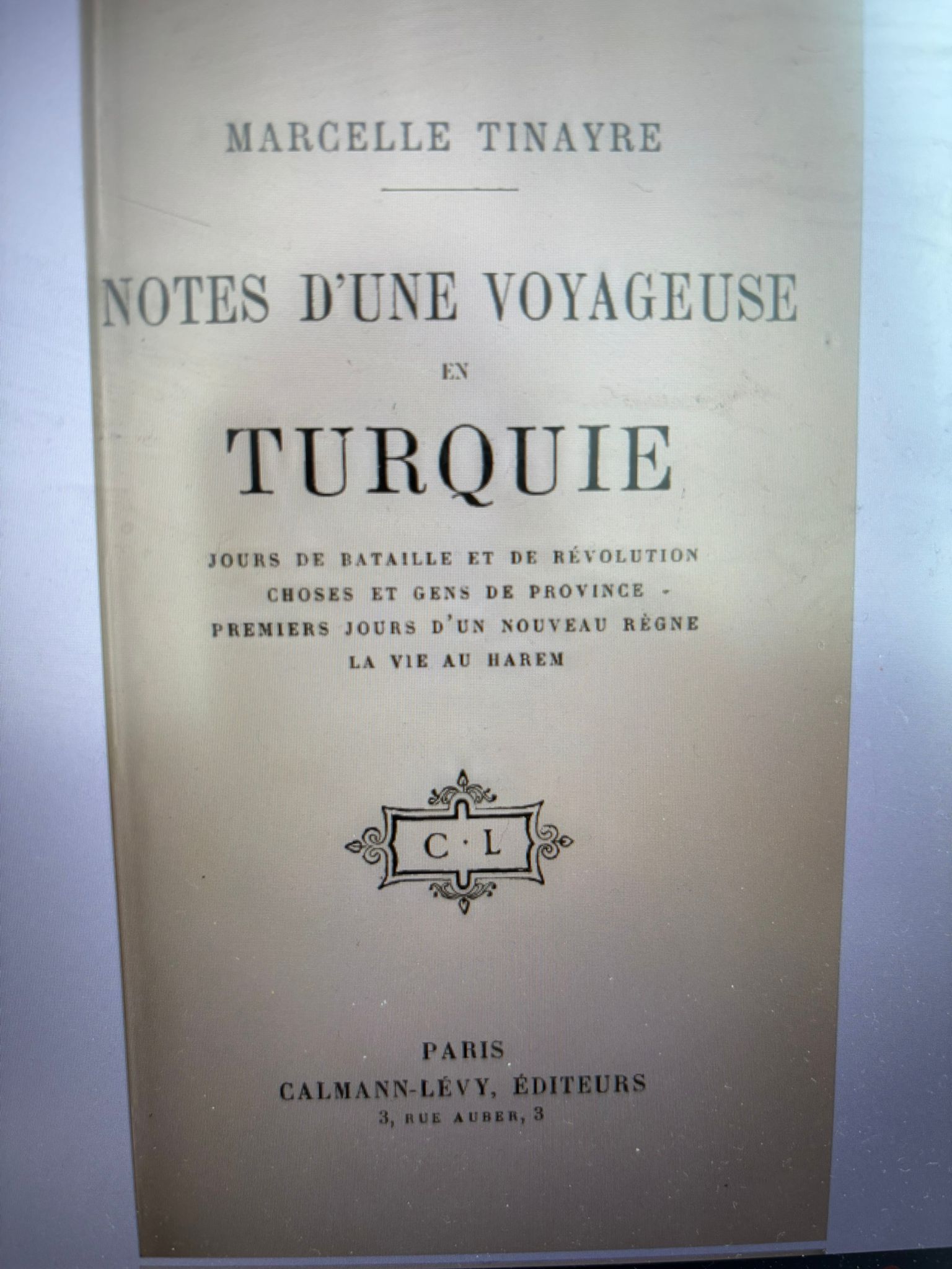Notes D'une Vayageeuse en turquie
